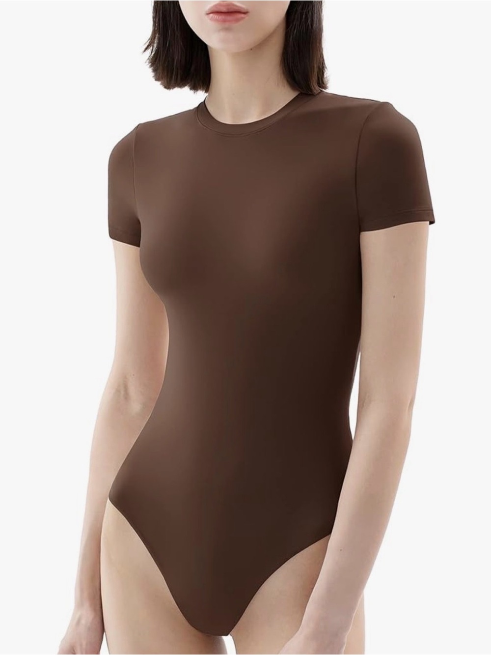 Women’s Brown Short-Sleeve Bodysuit